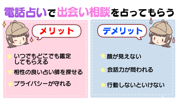 電話占いで出会い相談を占ってもらうメリット・デメリット