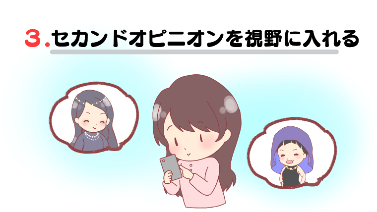 ③セカンドオピニオンを視野に入れる