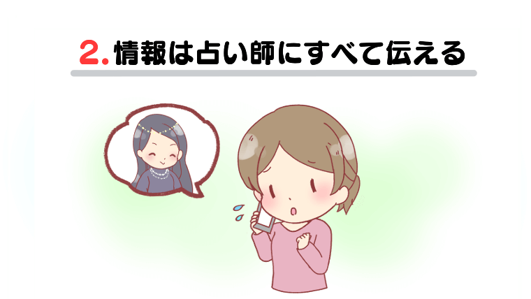 ②情報は占い師にすべて伝える