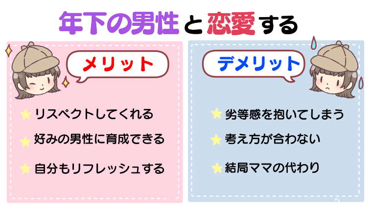 年下の男性と恋愛するメリット・デメリット