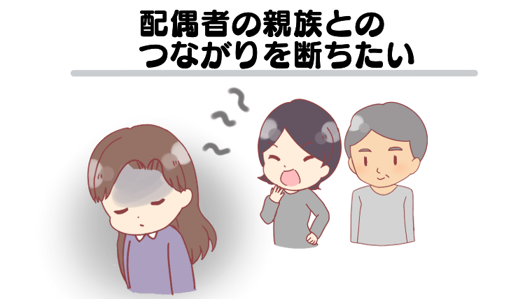 配偶者の親族とのつながりを断ちたい